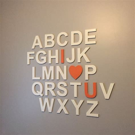 Alphabet Set Painted Wooden Alphabet Letters Set Nursery Wall Etsy