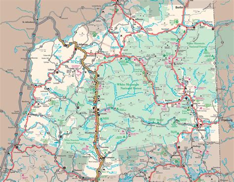 Map Of The White Mountain National Forest Nh The Student