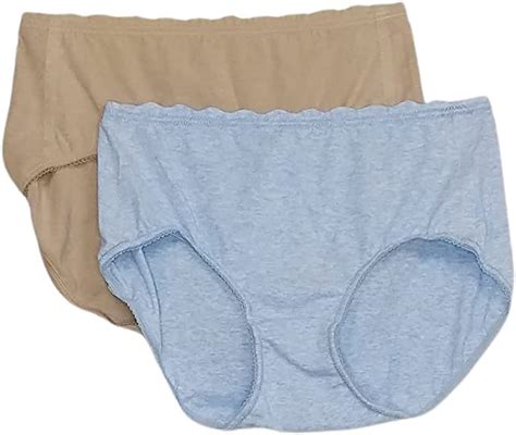 Rhonda Shear Panties Size M 2 Pack Melange Brief Beige 685226 At Amazon