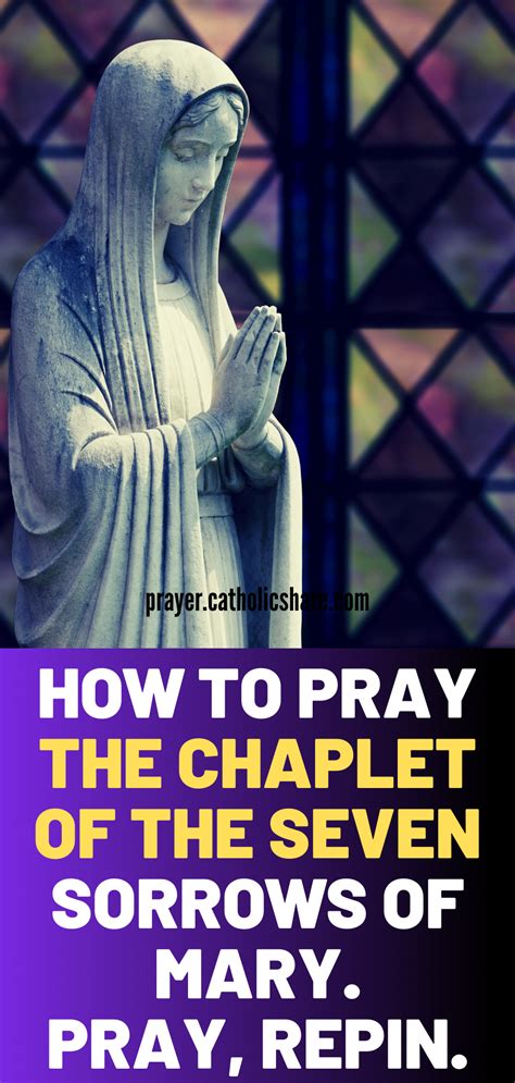 How To Pray The Chaplet Of The Seven Sorrows Of Mary In 2021 Prayers