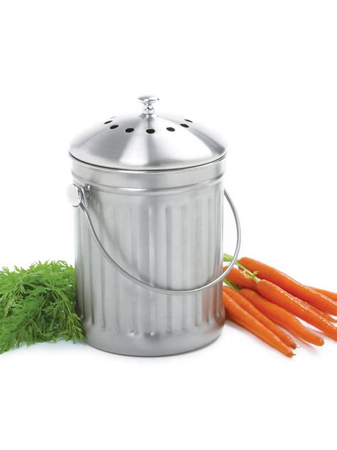 Stainless Steel Compost Crock Compost Pail Gardeners Supply