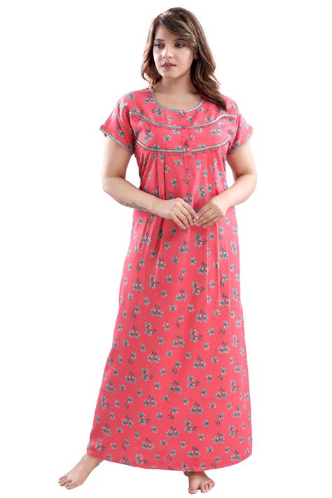 Buy Be You Floral Print Women Alpine Nighty Night Gowns Pink Free Size Online ₹739 From