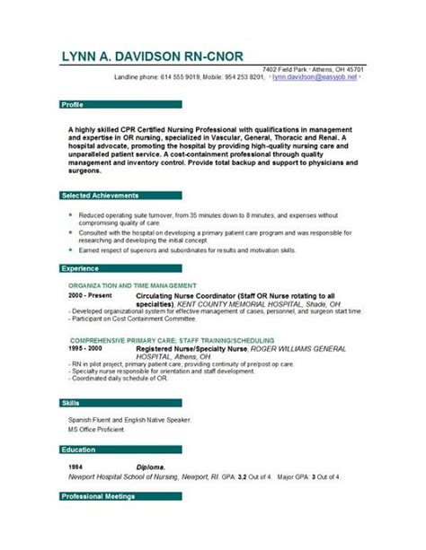 As a nurse manager, you might possess the perfect skills and experience a prospective healthcare nurse manager cover letter example. Cv Template Nursing Free - Nurse CV Example