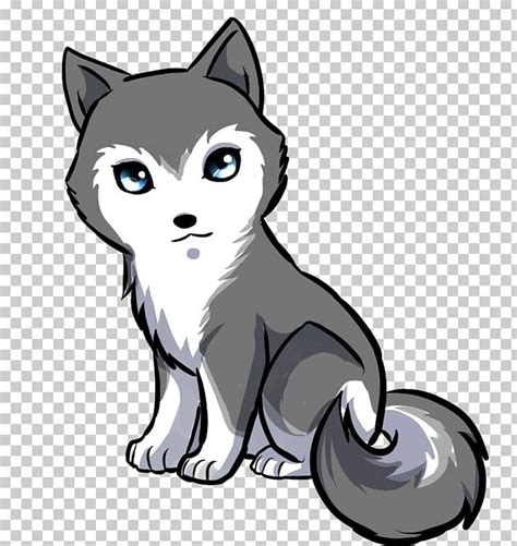 Siberian Husky Puppy Anime Drawing Cuteness PNG - animals, animeland