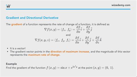 Gradient And The Directional Derivative Wize University Calculus 2