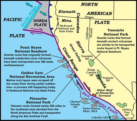 San Andreas Fault Map Detailed