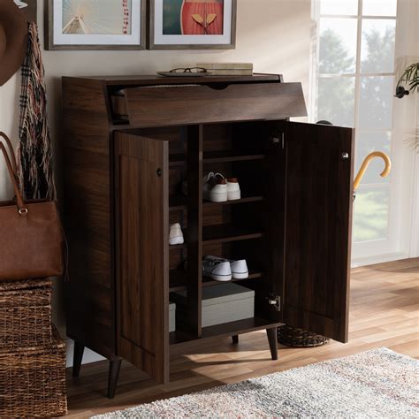 Baxton Studio Cormier Mid - Century Modern Walnut Brown Finished 2