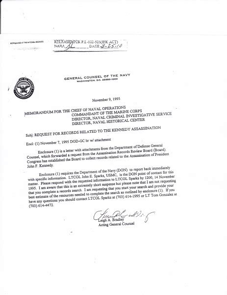 This is the fastest way to get your message to president trump. JFKcountercoup: Nov. 7, 1995 Memo for Secretaries of the ...