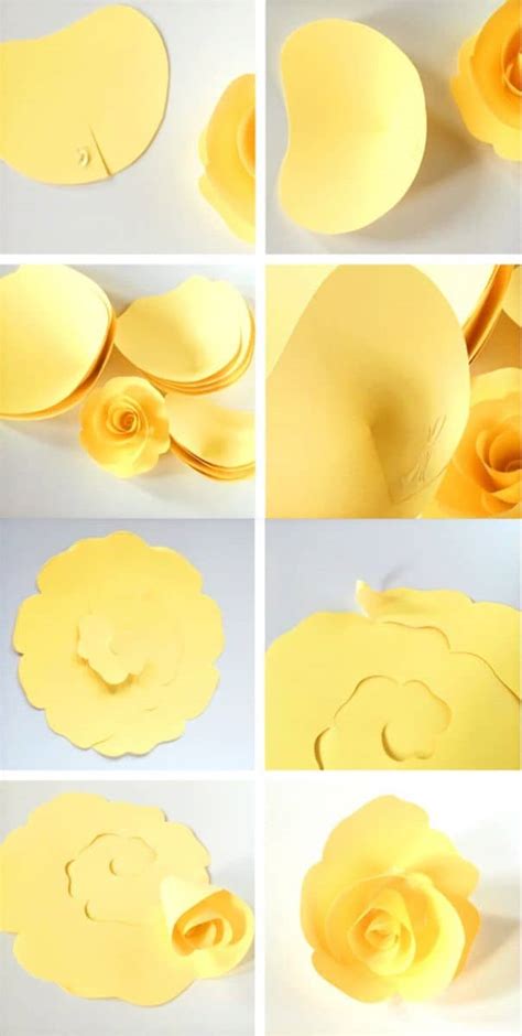 How To Make Diy Paper Rose Template Free Printable