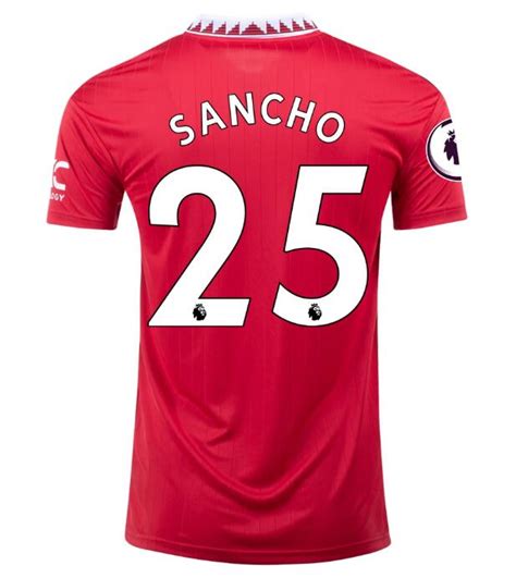 Jadon Sancho 25 Manchester United 202223 Home Soccer Jersey Model