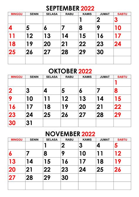 Kalender September Oktober November 2022 Kalender365su