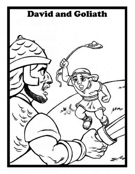 David And Goliath Printable Coloring Pages Bible Coloring Pages Bible Coloring Sunday School