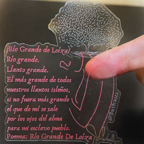 Río Grande De Loíza Julia De Burgos Clear Sticker Borifrases