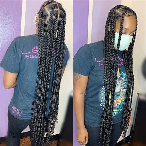 Jumbo Knotless Braids With Curly Ends Simply Put Knotless Braids Don