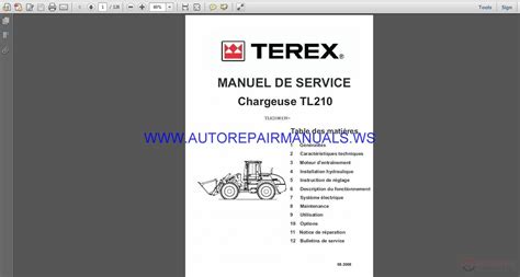 Terex Tl210 Chargeuse Service Manual Auto Repair Manual Forum Heavy