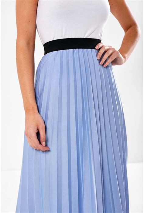 Gabby Pleated Skirt in Light Blue