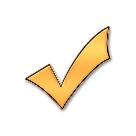 Yellow Check Mark Transparent Background