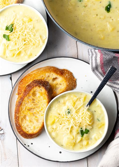 Nanas Creamy Potato Soup Recipe Video A Spicy Perspective