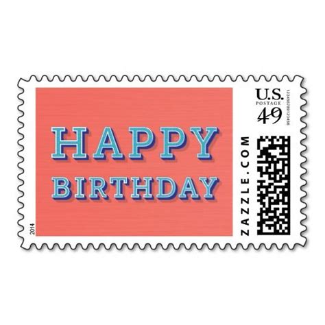 Happy Birthday Postage Stamp Birthday Postage Birthday Postage