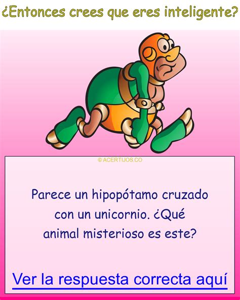 Rétate a ti mismo y entrena tu mente de manera divertida al tratar de encontrar la imagen que tiene algo. Acertijos mentales Faciles. Parece un hipopótamo cruzado con un unicornio. ¿Qué animal… en 2020 ...
