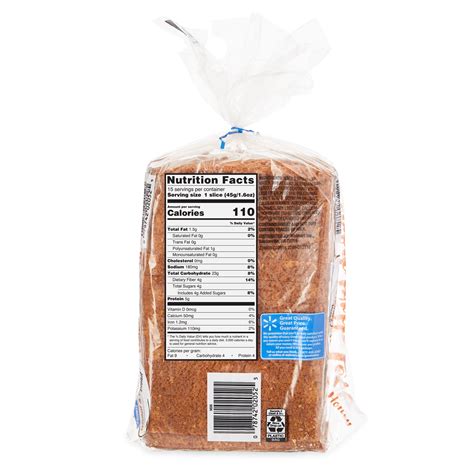 Great Value Whole Wheat Bread Nutrition Facts Besto Blog