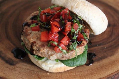 Jenny Craig Recipe Creation Bruschetta Turkey Burger