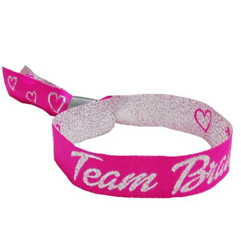 Stoff Armband Team Braut Pink Jga Accessoire