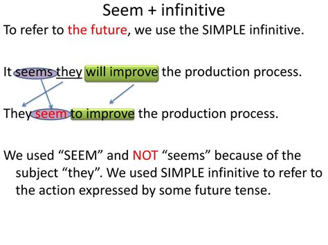 PPT - Infinitives Seem + infinitive Passive + infinitive PowerPoint ...