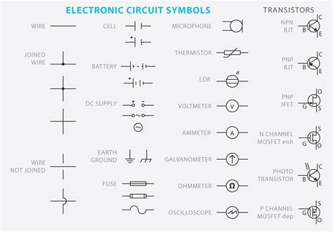 Electronic Circuit Symbol Vectors Download Free Vector Art Stock