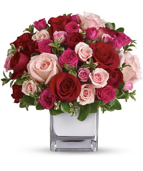 Love Medley Pink And Red Rose Bouquet Jefferson City Roses Delivered