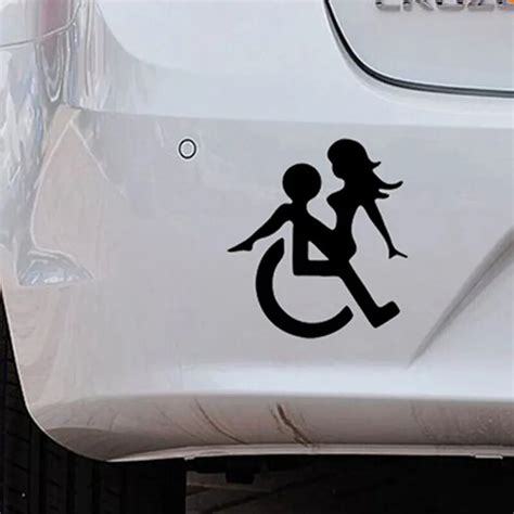 wheelchair sex funny decals stickers suitable for cars bikes boats in car stickers from