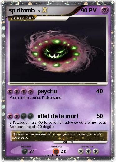 Pokémon spiritomb 129 129 psycho Ma carte Pokémon