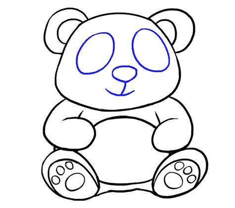 Small Panda Drawing How To Draw A Cute Panda Easy Baby Panda Drawing