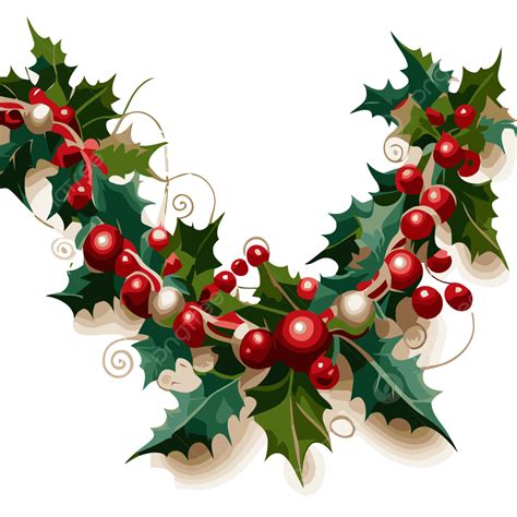 Free Christmas Garland Vector Sticker Clipart An Image Of A Christmas