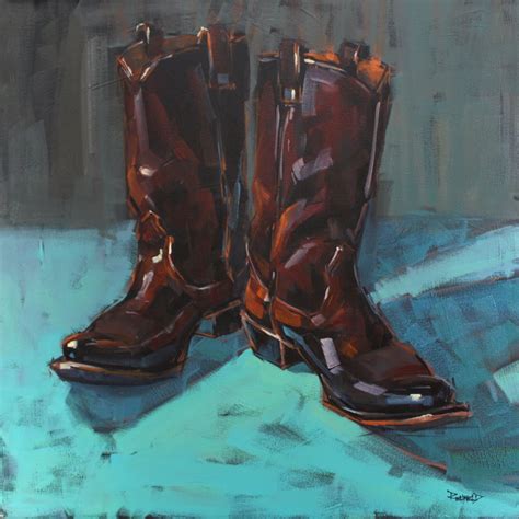 They represent a family of three. Cathleen Rehfeld: Texas Boots - sold