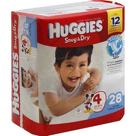 Huggies Snug And Dry Size 4 Diapers 28 Ct Pack Shop Chief Markets