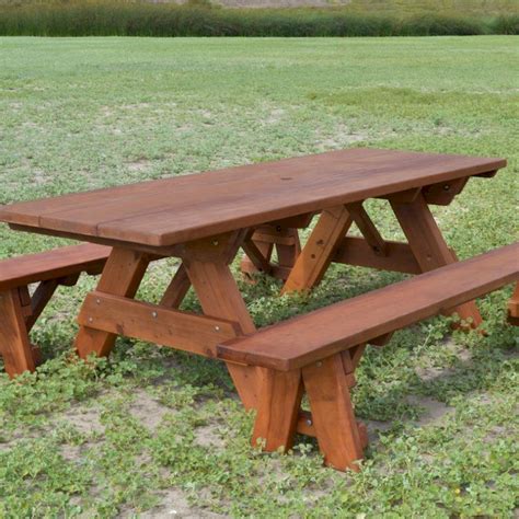 Heritage Picnic Table Options 8 L 34 12 W Side Benches Unattached Benches 1 Full Length