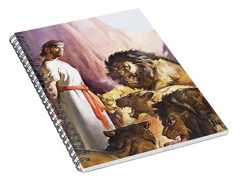 Daniel In The Lions Den Spiral Notebook For Sale By James Edwin Mcconnell