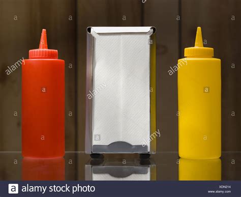 Mustard Ketchup Dispenser Dispensers High Resolution Stock Photography