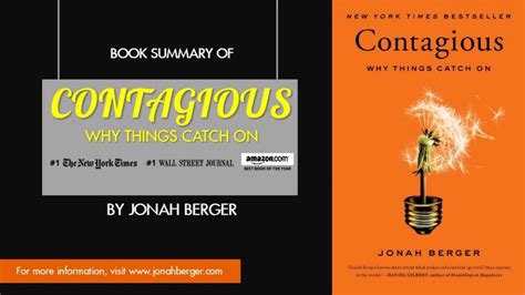Book Summary Of Contagious Why Things Catch On By Jonah Berger