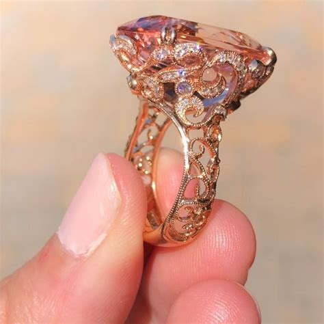 Ct Center Oval Morganite Aaa Blush Peach Color Mm Https