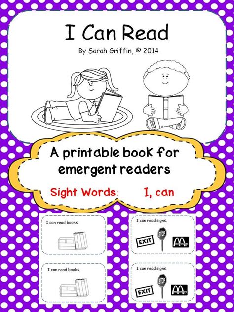 Sight Word Reader I Can Read Bw Emergent Readers Decodable Books