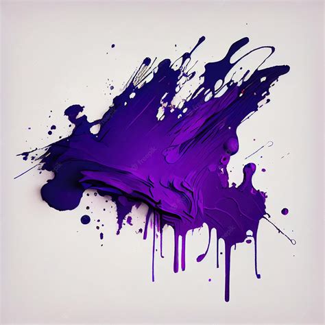 Premium Photo Purple Paint Blotch And Splash Paint
