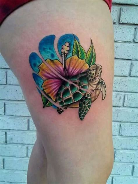 Turtle Tattoo Designs Hibiscus Tattoo Hawaiian