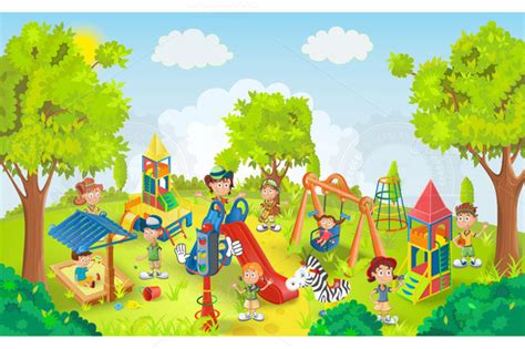 Children Playing In The Park Clipart Clip Art Library