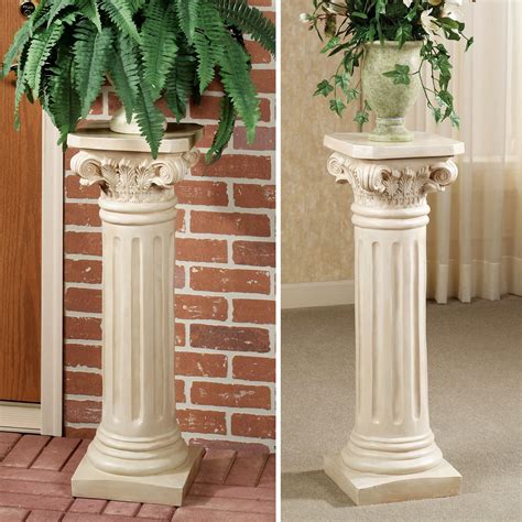 Classic Roman Column Pedestal Cream Roman Columns Columns Decor