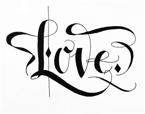 Calligraphy Word Love