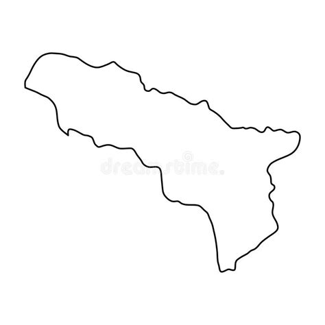 Abkhazia Map Of Black Contour Curves On White Background Of Vector