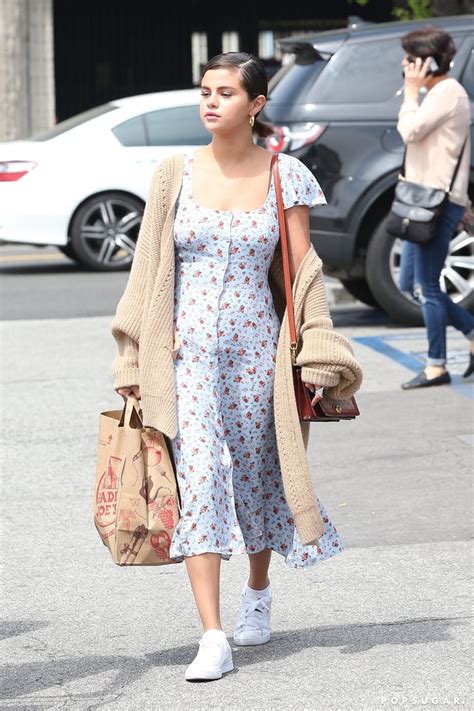 For An Easter Church Service In April Selena Wore A Floral Dress Selena Gomez Best Looks 2018