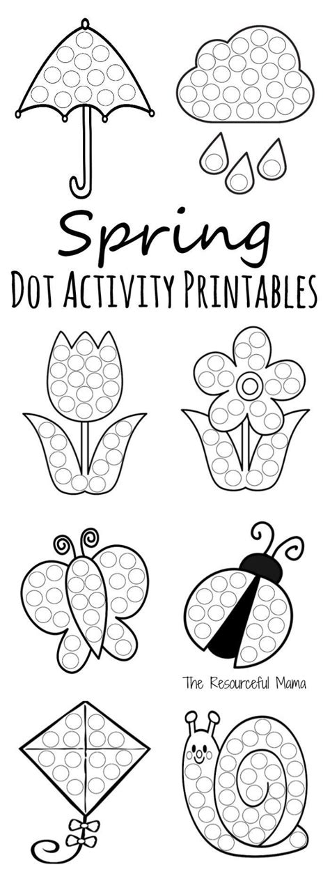 These Printable Spring Do A Dot Activity Worksheets Are A Fun Low Prep